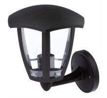 Светильник садово-парковый 6-гранный черный настенный вверх E27 IP44(У1) НБУ 07-40-003 "Дели 1" (8/4  Б0051187  ЭРА