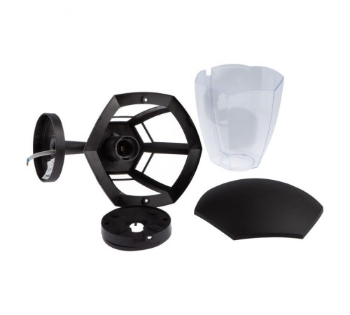 Светильник садово-парковый 6-гранный черный настенный вверх E27 IP44(У1) НБУ 07-40-003 "Дели 1" (8/4  Б0051187  ЭРА