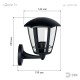 Светильник садово-парковый 6-гранный черный настенный вверх E27 IP44(У1) НБУ 07-40-003 "Дели 1" (8/4  Б0051187  ЭРА