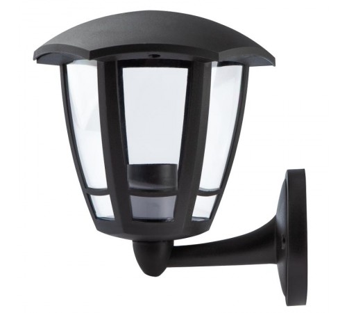 Светильник садово-парковый 6-гранный черный настенный вверх E27 IP44(У1) НБУ 07-40-003 "Дели 1" (8/4  Б0051187  ЭРА