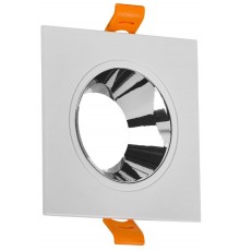 Светильник точечный  4107 встр. поворотн. GU10 белый/хром пласт.  LT-UVB0-4107-GU10-1-K23  IEK