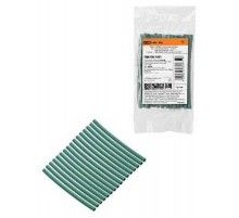 Набор трубок термоусаживаемых, не поддерживающих горение, клеевых, длиной 10 см ТТкНГ(3:1) "Моноцвет, зелёный 3,2/1,0 "  SQ0548-2603  TDM