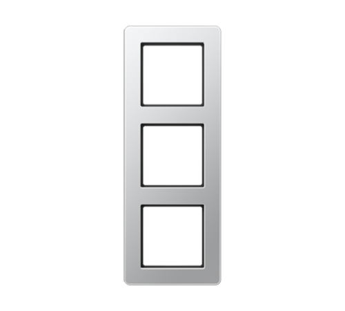 Рамка для вертикальной и горизонтальной установки, 3 поста; термопласт; алюминий; A FLOW  AF583BFAL  Jung