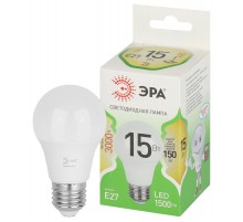 Лампа светодиодная  GREEN LINE LED A60-15W-830-E27 GL E27 15 Вт груша теплый свет  Б0067112  ЭРА