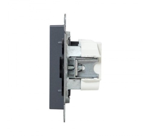 Механизм розетки, 16А, без заземления, без шторок, графит Эпика  UP1-SOG-100 EKF