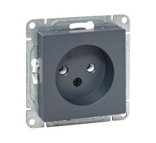 Механизм розетки, 16А, без заземления, без шторок, графит Эпика  UP1-SOG-100 EKF