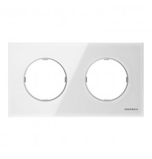 Рамка 2-постовая, серия SKY Moon, цвет стекло белое2CLA867200A3001 ABB