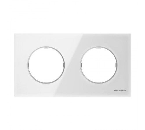 Рамка 2-постовая, серия SKY Moon, цвет стекло белое2CLA867200A3001 ABB