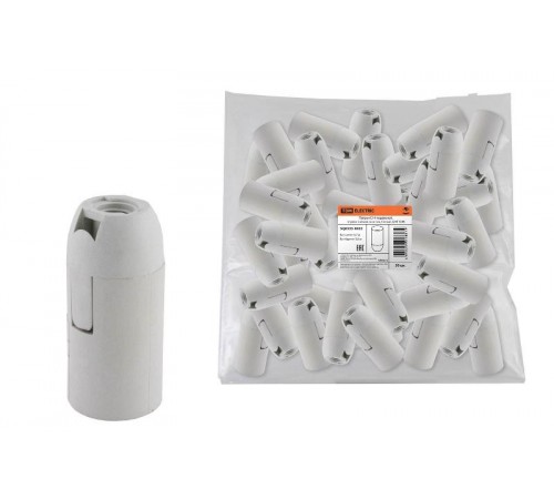 Патрон подвесной термостойкий пластик Е14 белый, Б/Н  SQ0335-0032  TDM