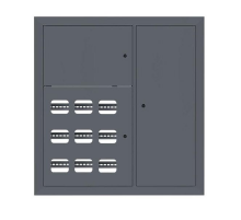 Щит этажный 9 кв. RAL7024 3 окна в ряд по гориз. (1000х950х150)  PROxima mb29-v-9-ral7024-1 EKF