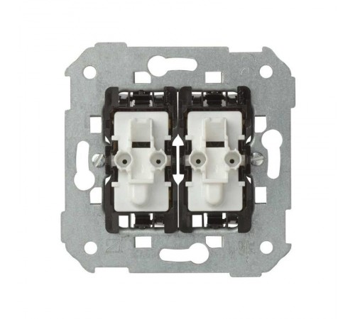 Simon 75 Механизм Выключатель кнопочный 2-кл с подсветкой, 10А 250В, S82, S82N, S82 Detail  75393-39  Simon