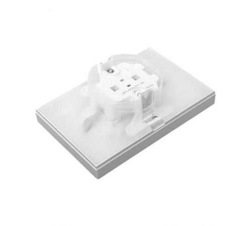 Механизм розетки двойной, 16А, IP44, с заземлением, со шторками, с рамкой, с крышками, алюминий Эпика EKF  UP1-SOA-211-44  EKF