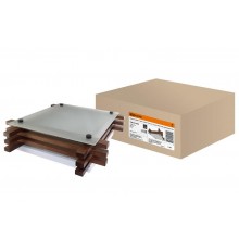 Светильник для ЖКХ невлагозащищенный декоративный под лампу НПБ 01-3х60-121 УХЛ4 "Бонсай-2" венге 3х60Вт IP20 (490х490х85)  SQ0303-0404  TDM