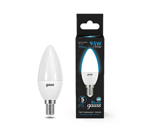 Лампа светодиодная Свеча 9.5W 950lm 6500К E14 LED 1/10/100  103101310  Gauss
