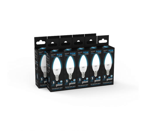 Лампа светодиодная Свеча 9.5W 950lm 6500К E14 LED 1/10/100  103101310  Gauss