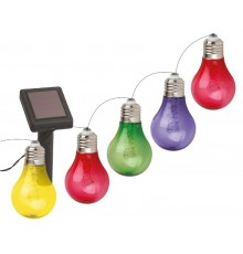 Светильник садовая гирлянда 10 подсвечиваемых светодиодами лампочек ERAGS024-03 длина 3,8 м, IP44 питание от солнечной батареи  Б0038505  ЭРА