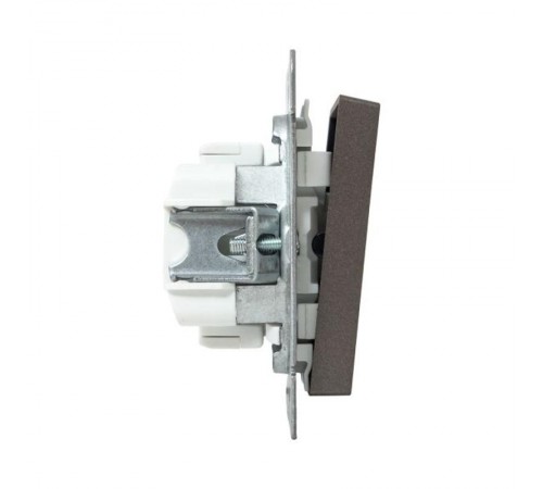 Механизм выключателя, одноклавишный, перекрёстный, мокко Эпика  UP1-SWM-12 EKF