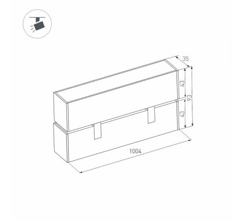 Светильник MAG-FLAT-FOLD-45-S1005-30W Warm3000 (BK, 100 deg, 24V)  027003  Arlight