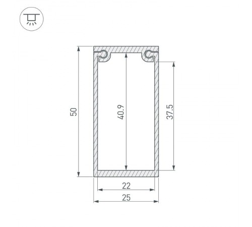 Потолочный короб для блока питания SL-BOX-440 (arlight, Алюминий)  033077  Arlight