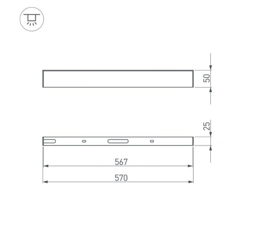 Потолочный короб для блока питания SL-BOX-440 (arlight, Алюминий)  033077  Arlight