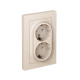 AtlasDesign Бежевый Розетка 2-ая с заземлением, 16А, (в сборе с рамкой)  ATN000224  SE