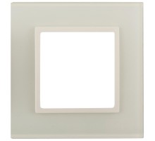 14-5101-02 Рамка на 1 пост, стекло, Эра Elegance, сл.кость+сл.к  Б0034471  ЭРА