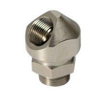 Поворотный адаптер 45? M20x1,5, IP68/IP67 никелированная латунь  6028-20GR  DKC