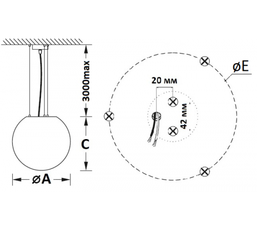 Светильник светодиодный DIADEM/P (800) 840 WH PE  1454000180  Световые Технологии