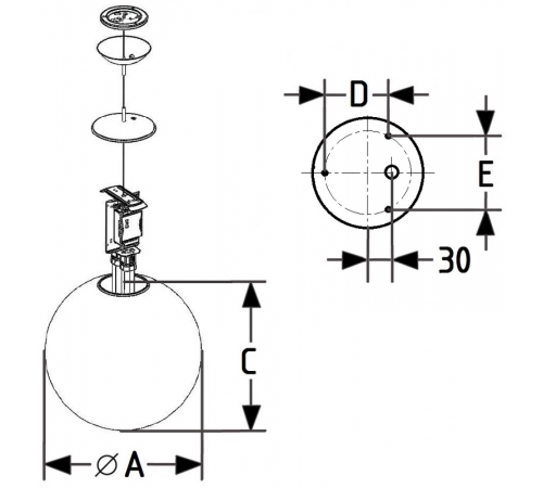 Светильник светодиодный DIADEM/P (800) 840 WH PE  1454000180  Световые Технологии