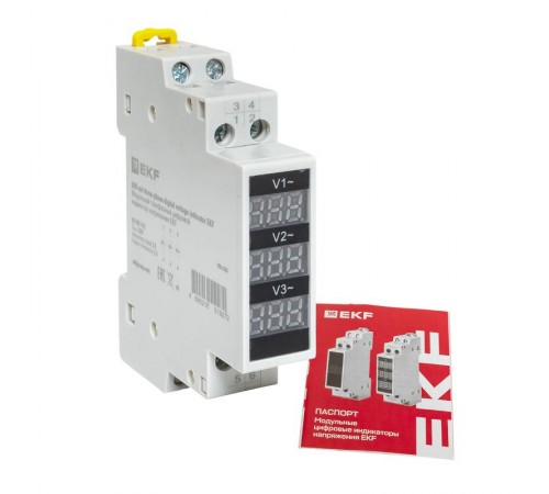 Индикатор напряжения модульный трехфазный цифровойVDI-G33EKF