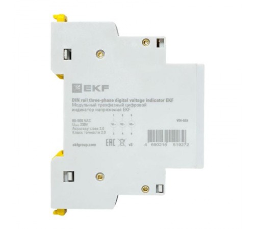 Индикатор напряжения модульный трехфазный цифровойVDI-G33EKF