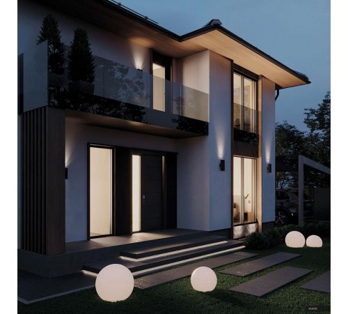 Светильник архитектурный настенный DH0701 230V без лампы E27, 160*155*90 черный, ДЛЯ ЛАМП R63, G45  06296  FERON