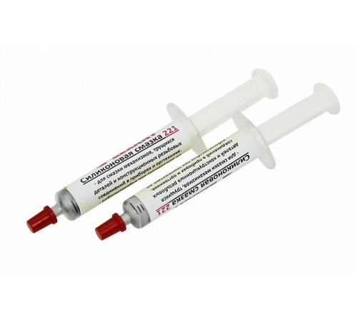 Смазка силиконовая 221 (до +350) 2мл (шприц)   09-3955  REXANT