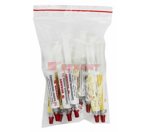 Смазка силиконовая 221 (до +350) 2мл (шприц)   09-3955  REXANT