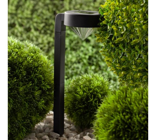 Cветильник садовый декоративный SL-PL42-DMD на солнечной батарее, пластик, черный, 42 см  Б0007511  ЭРА