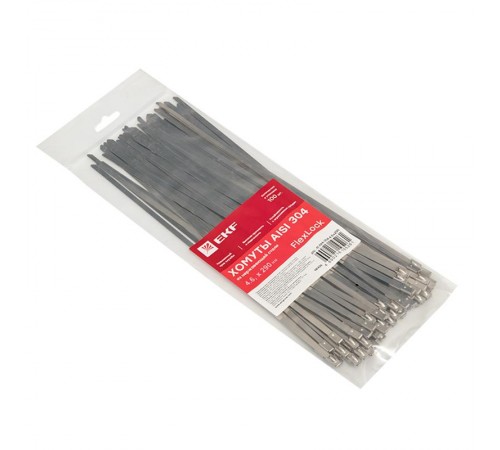 Хомут AISI 304 из нержавеющей стали, 4.6x290 (100 шт.) FlexLock PROximaplc-fl-tss-304-4.6x290EKF