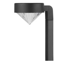 Cветильник садовый декоративный SL-PL42-DMD на солнечной батарее, пластик, черный, 42 см  Б0007511  ЭРА