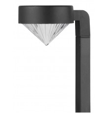 Cветильник садовый декоративный SL-PL42-DMD на солнечной батарее, пластик, черный, 42 см  Б0007511  ЭРА