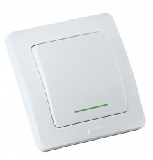 Выключатель скрытой установки, одноклавишный, с индикацией, цвет белый  ВС16-312  HEGEL