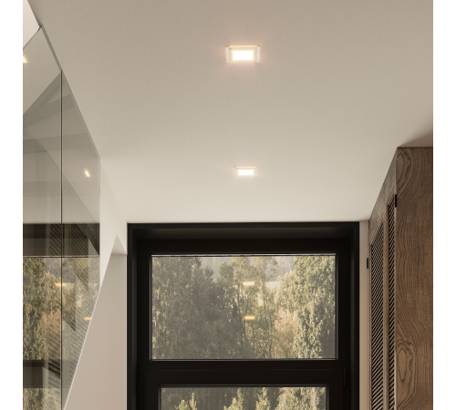 Светильник светодиодный встраиваемый квадратный с декоративным стеклом 6W 3000K 1/40  948111106  Gauss