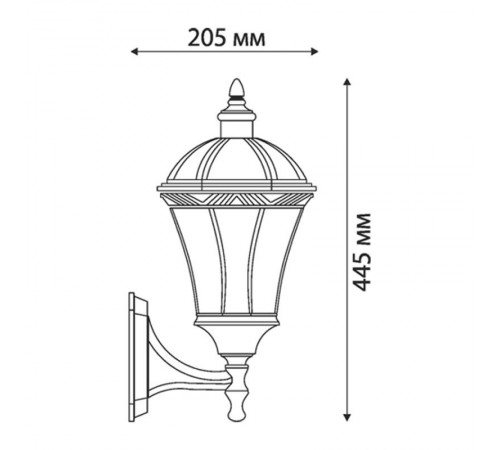 Светильник садово-парковый Capella белое золото настенный  a027772  Elektrostandard