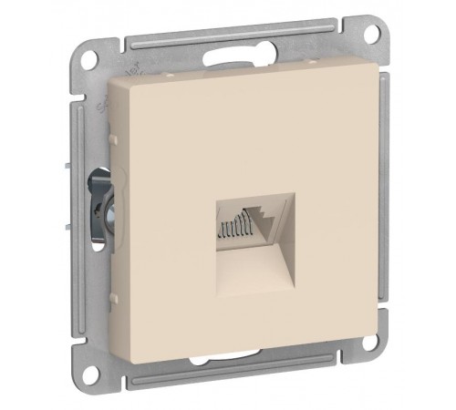 AtlasDesign Бежевый Розетка компьютерная RJ45, механизм  ATN000283  SE