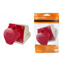 Розетка 124 стационарная 3Р+РЕ 32А 380В IP44   SQ0602-0005  TDM