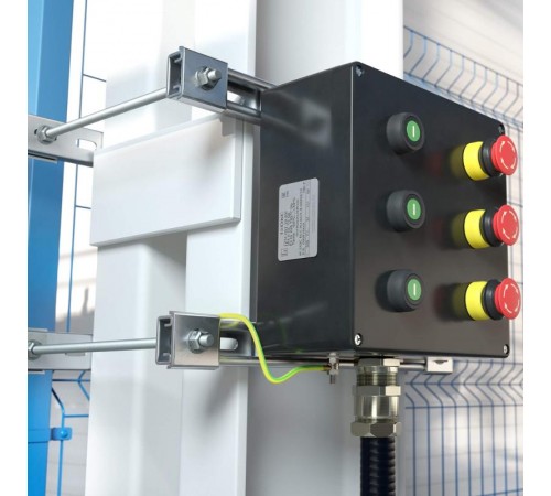 Обжимной комплект монтажных профилей тип 1, обхват конструкции габаритами 550 на 440 мм, для крепления 1 оболочки , горячеоцинкованный  EX-TR0605  D