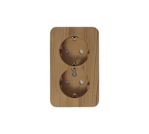 Blanca Ясень О/У с изолирующей пластиной Ясень Розетка 2-ая с заземлением со шторками 16А, 250В  BLNRA011215  SE