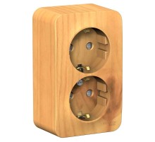 Blanca Ясень О/У с изолирующей пластиной Ясень Розетка 2-ая с заземлением со шторками 16А, 250В  BLNRA011215  SE