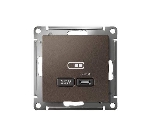 AtlasDesign Мокко USB Розетка тип-C 65W высокоскоростной заряд QC PD  ATN000627  SE