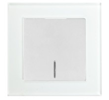 GLS10-7001-01 Выключатель 1-клавишный c индикатором 250В, 10А, серия Катрин, белый  39162  STEKKER