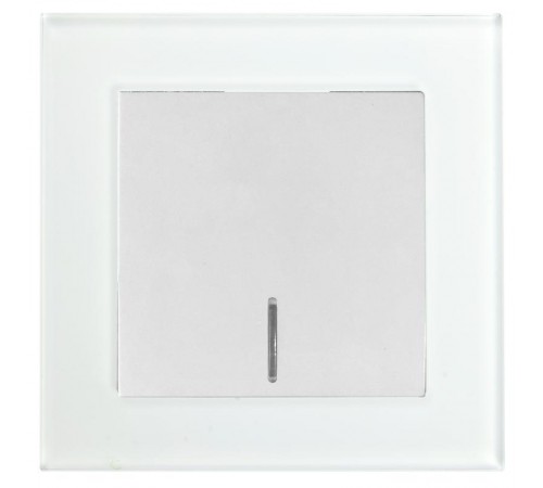 GLS10-7001-01 Выключатель 1-клавишный c индикатором 250В, 10А, серия Катрин, белый  39162  STEKKER