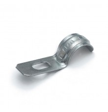 Скоба металлическая однолапковая усиленная противопожарная СМОУ d12-13 мм  (100шт/2400шт уп/кор)  PR13.02398  Промрукав